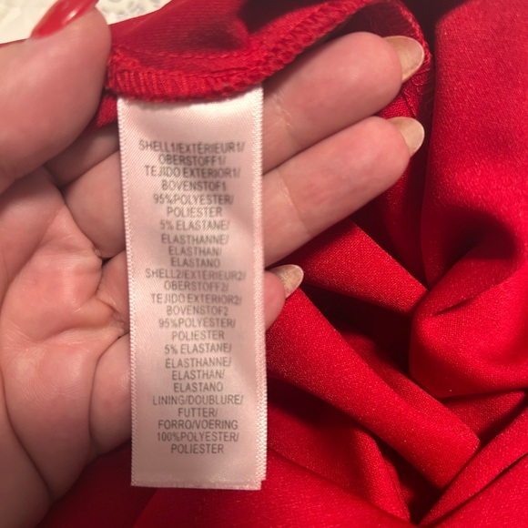 Adrianna Papell One Shoulder Jumpsuit Red 14 - Picture 17 of 17